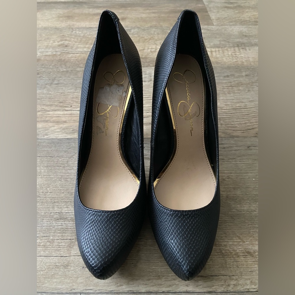 Jessica Simpson Womens Parisah Rumba Snake Print Pump Heels - Size 7.5